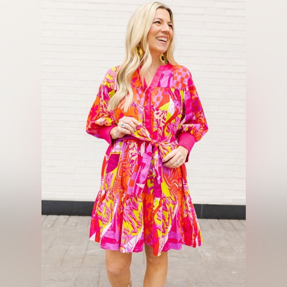Alden Adair Charlotte Dress in Crazy Crush, NWT, Size S - Picture 4 of 8